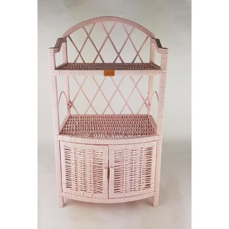 Wiklinowa Szafka Puffy Różowa