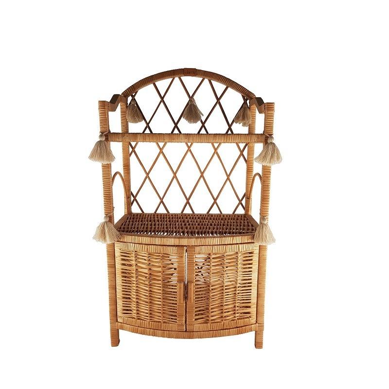 Wiklinowa Szafka Puffy Naturalna z Chwostami