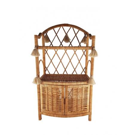 Wiklinowa Szafka Puffy Naturalna z Chwostami