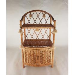 Wiklinowa Szafka Puffy Naturalna z Chwostami