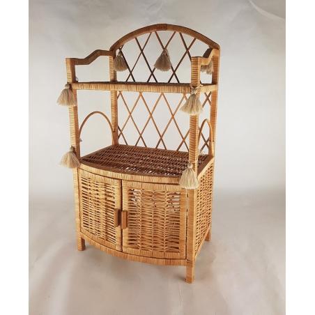 Wiklinowa Szafka Puffy Naturalna z Chwostami