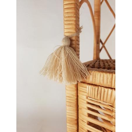 Wiklinowa Szafka Puffy Naturalna z Chwostami