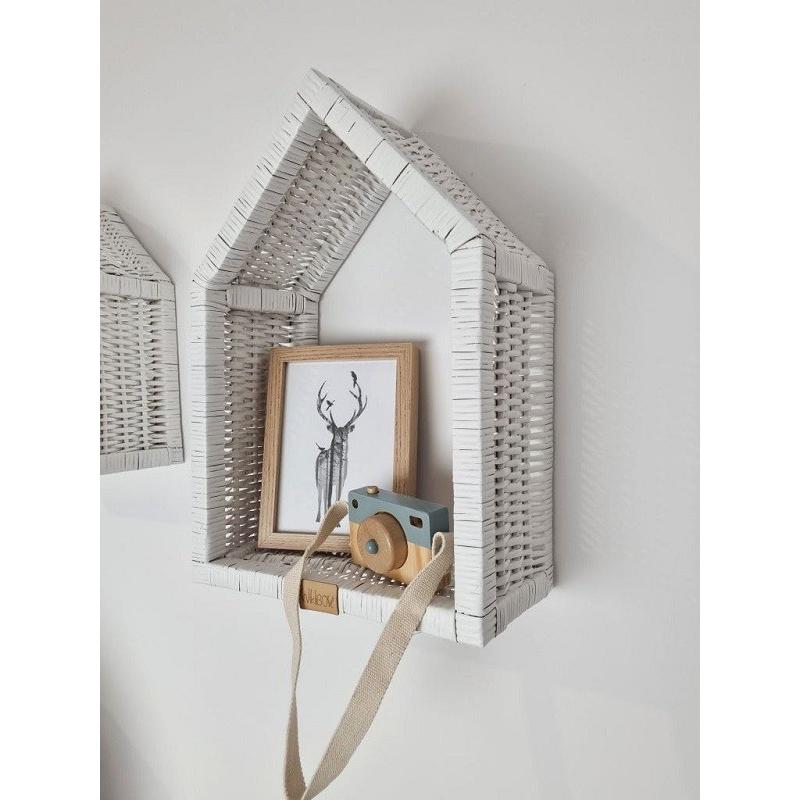 Wiklinowy Domek Szafka Ścienna Różowa Duża