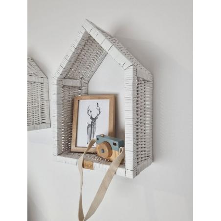 Wiklinowy Domek Szafka Ścienna Różowa Duża