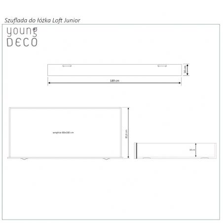 YoungDeco  Loft  Junior Łóżko 120x200