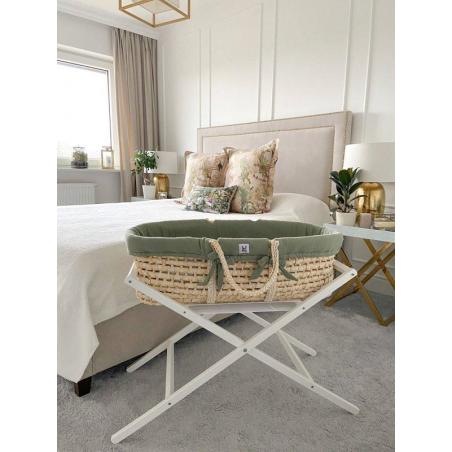 Bellamy Zestaw Kosz Mojżesza Meeko + Stojak + Tekstylia Khaki