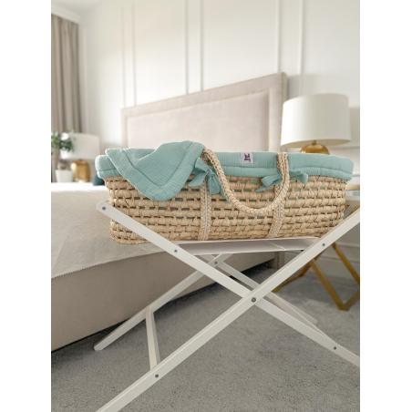 Bellamy Zestaw Kosz Mojżesza Meeko + Stojak + Tekstylia Mint