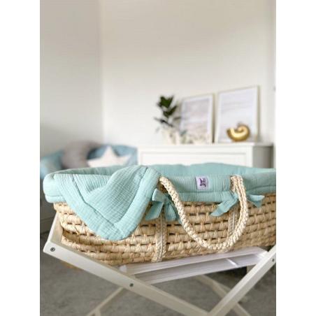 Bellamy Zestaw Kosz Mojżesza Meeko + Stojak + Tekstylia Mint