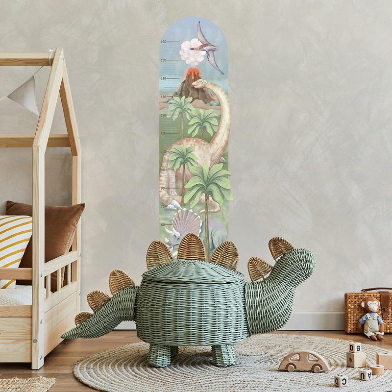 Pastelowe Love Naklejka Miarka Dinozaury