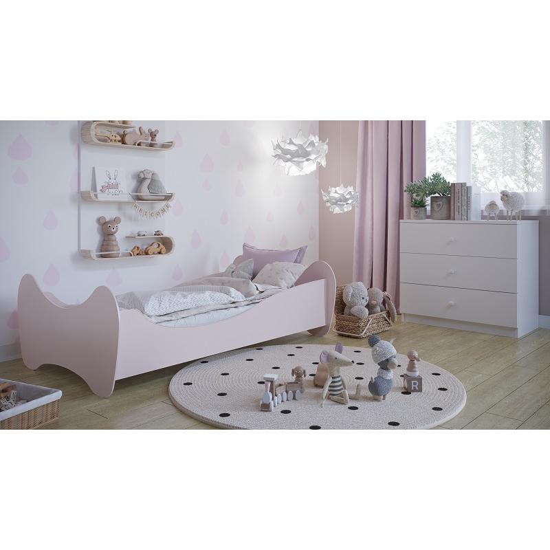 Łóżko dziecięce Lily Power Pink - 160x80 (bez materaca)