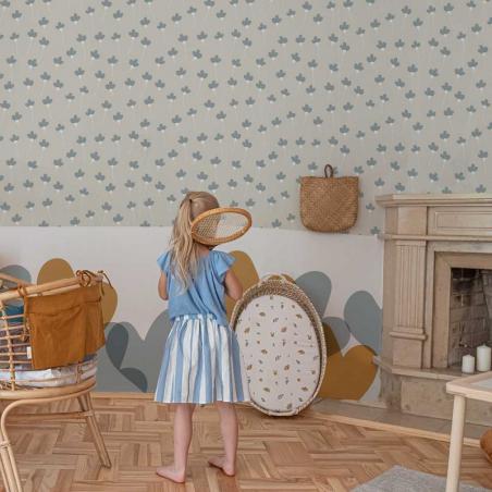 Tapeta Daisies Beige Blue