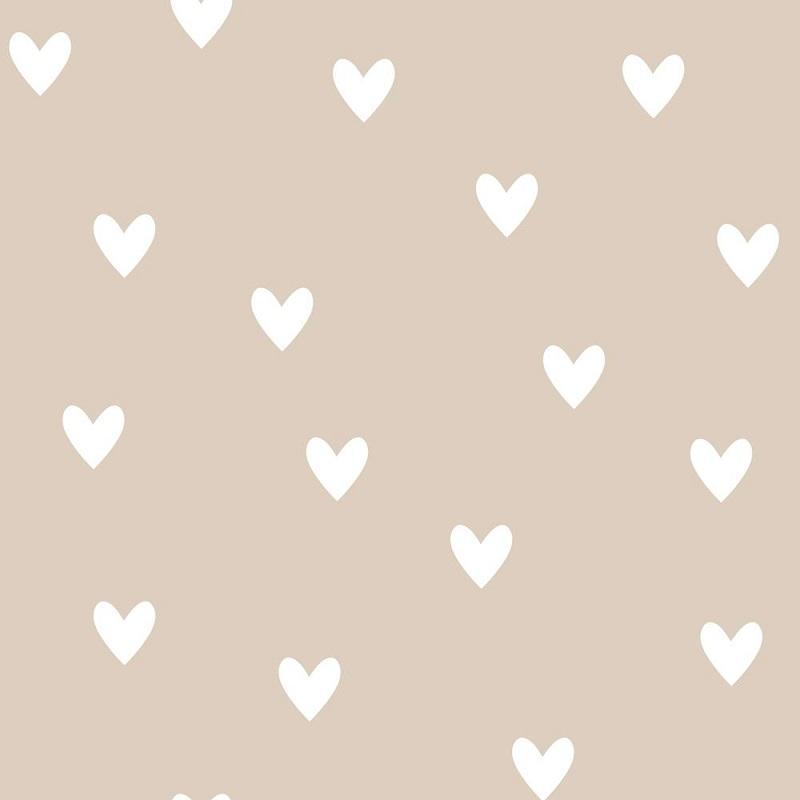 Tapeta  Hearts Beige