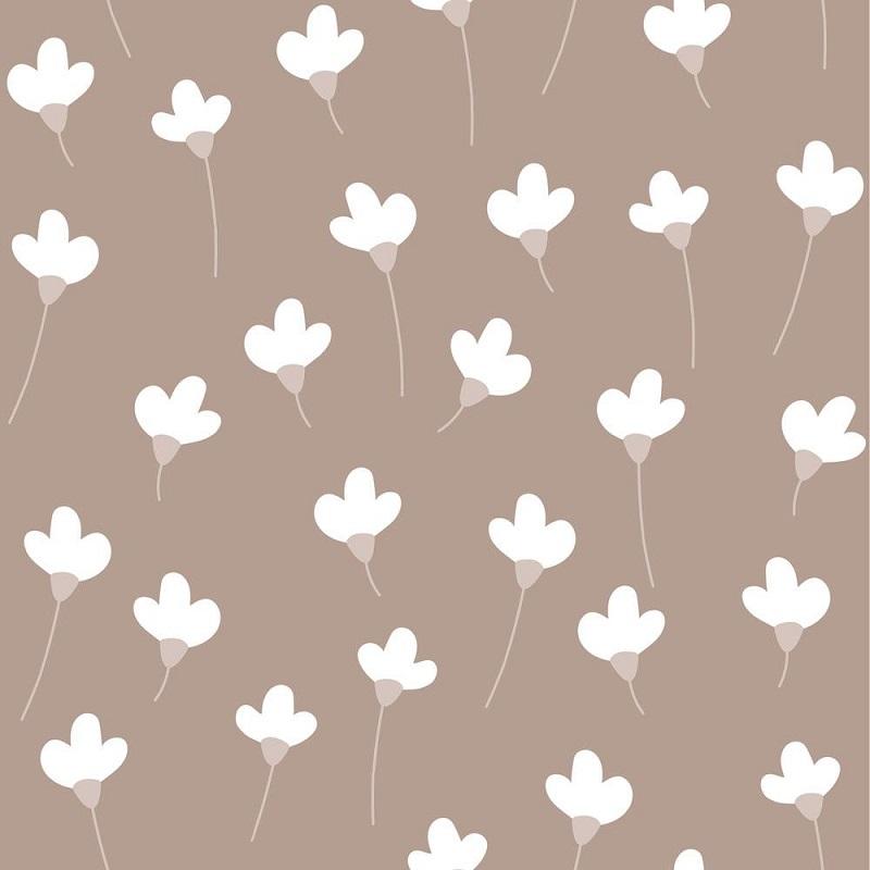 Tapeta Simple Daisies On Mocca