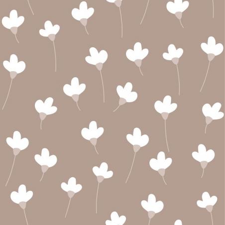 Tapeta Simple Daisies On Mocca