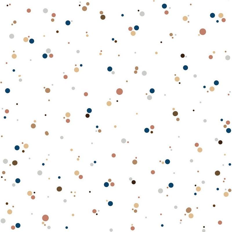 Tapeta Simple Dots Minimini Cinnamon Blue
