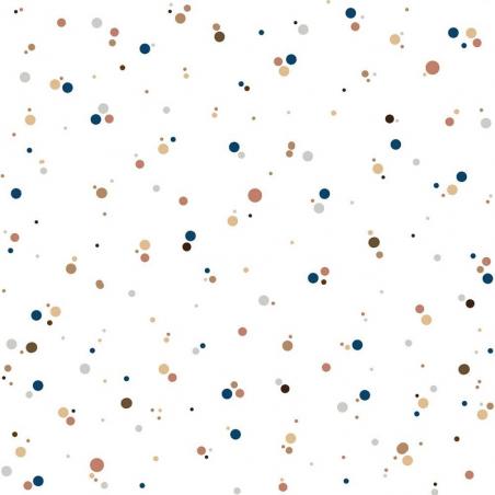 Tapeta Simple Dots Minimini Cinnamon Blue