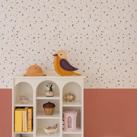 Tapeta Simple Dots Minimini Cinnamon Blue