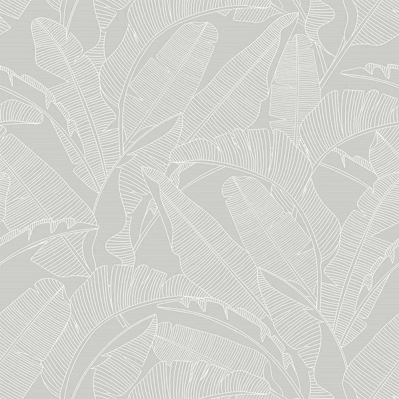 Tapeta Classic Big Palm Leaves Grey