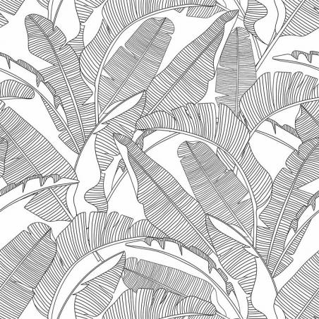 Tapeta Classic Big Palm Leaves Black&White