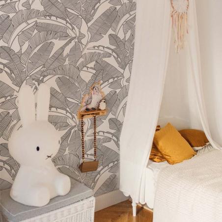 Tapeta Classic Big Palm Leaves Black&White