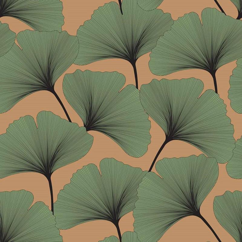 Tapeta Classic Big Gingko Pattern Colours