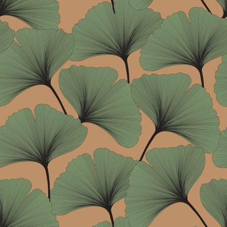 Tapeta Classic Big Gingko Pattern Colours