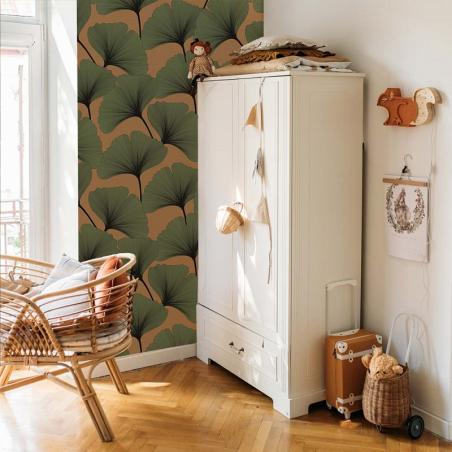 Tapeta Classic Big Gingko Pattern Colours