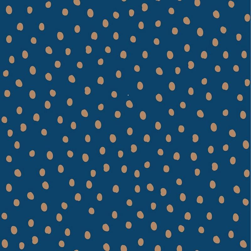 Tapeta Simple Irregular Dots Navy Blue