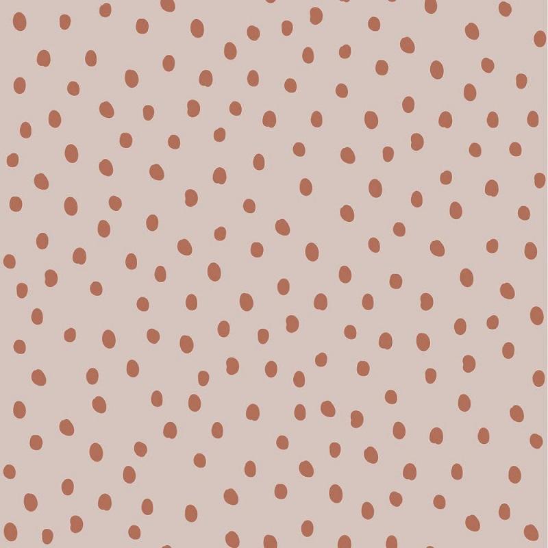 Tapet Simple Irregular Dots Powder Pink Brick