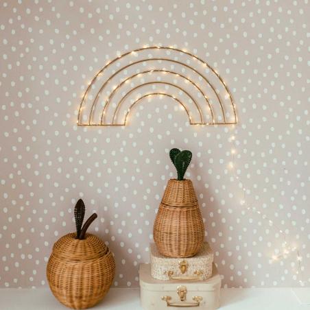 Tapet Simple Irregular Dots Powder Pink White