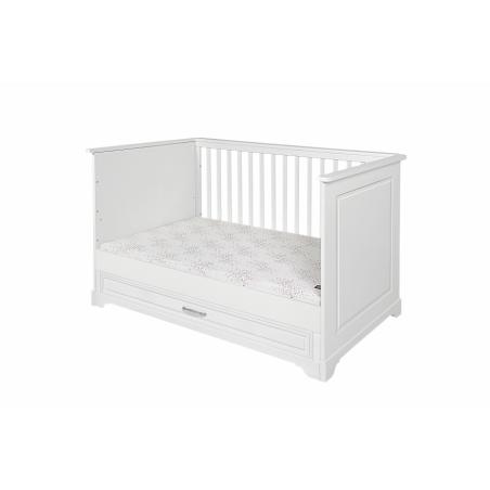 Novelies Melody Łóżeczko 140x70 z funkcją tapczanika białe