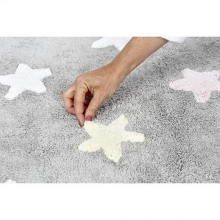 Dywan bawełniany Stars Grey Pink 120x160cm Lorena Canals