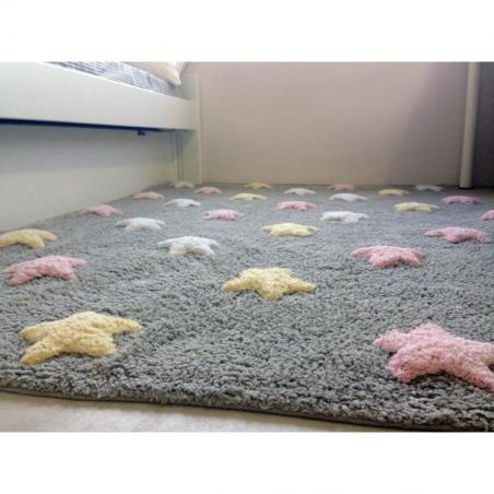 Dywan bawełniany Stars Grey Pink 120x160cm Lorena Canals