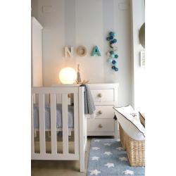 Lorena Canals Dywan bawełniany Blue Stars White 120 x 160 cm