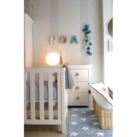 Lorena Canals Dywan bawełniany Blue Stars White 120 x 160 cm