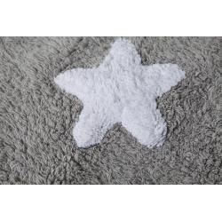 Lorena Canals Dywan bawełniany Grey Stars White 120 x 160 cm