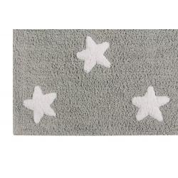 Lorena Canals Dywan bawełniany Grey Stars White 120 x 160 cm