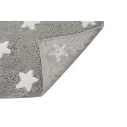 Lorena Canals Dywan bawełniany Grey Stars White 120 x 160 cm