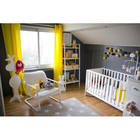 Lorena Canals Dywan bawełniany Grey Stars White 120 x 160 cm