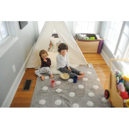 Lorena Canals Dywan bawełniany Topos Gris/Grey 120 x 160 cm