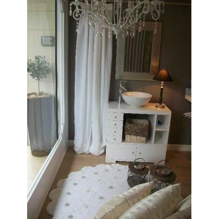 Lorena Canals Dywan bawełniany Galletita Blanco/White Ø 140 cm