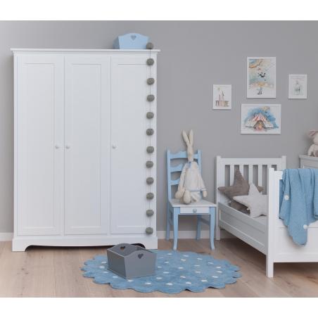 Lorena Canals Dywan bawełniany Galletita Azul/Blue Ø 140 cm