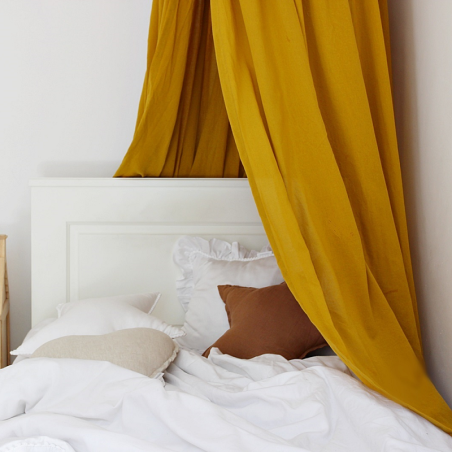 Cotton&Sweets Baldachim Bawełniany Soft - Musztardowy