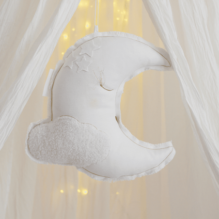 Cotton&Sweets Dekoracja Louis lune Księżyc Biały