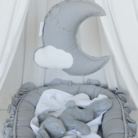 Cotton&Sweets Dekoracja Louis lune Księżyc Jasno Szary