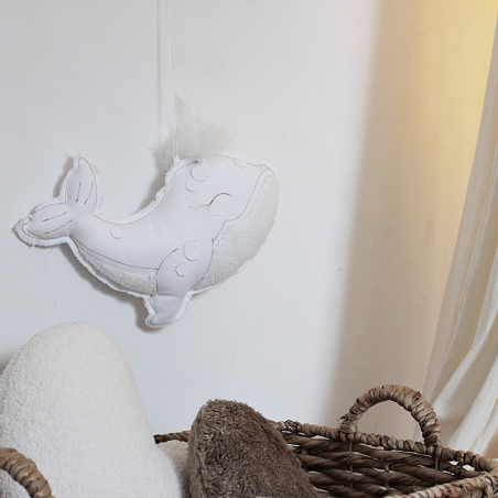 Cotton&Sweets Dekoracja Sebastien baleine Wieloryb Biały