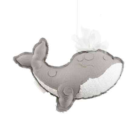 Cotton&Sweets Dekoracja Sebastien baleine Wieloryb Szary