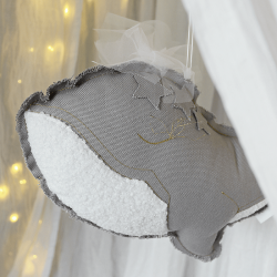 Cotton&Sweets Dekoracja Sebastien baleine Wieloryb Szary