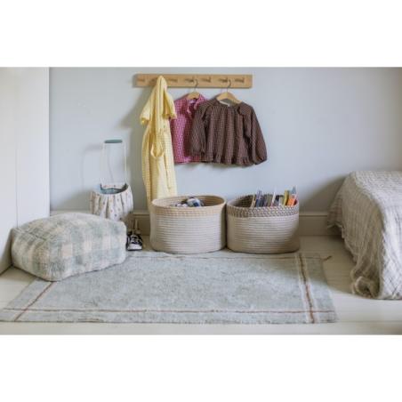 Pufa bawełniana Vichy Blue Sage Lorena Canals