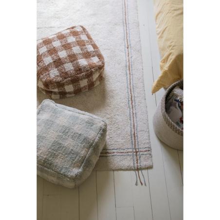 Pufa bawełniana Vichy Blue Sage Lorena Canals